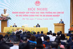 Le Premier ministre Pham Minh Chinh s'exprime. Photo: VNA