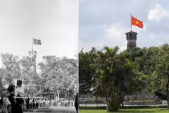 La tour du Drapeau de Hanoï, construite il y a plus de 200 ans, est un monument historique emblématique de la Cité impériale de Thang Long. Symbole de la capitale, elle témoigne de son histoire héroïque et de la résilience de générations de Hanoïens. Photo : Archives de la VNA