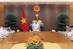 Le vice-Premier ministre Le Tien Chau a présidé une réunion consacrée à l’état d’avancement de la révision générale du système des documents normatifs juridiques. Photo : VNA