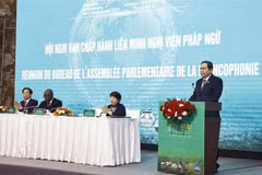 Le président de l'AN Tran Thanh Man assiste à l'ouverture de la réunion du Bureau de l'APF à Can Tho. Photo: VNA