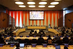 Lors de la cérémonie du lancement du Groupe des Amis à l’ONU sur la lutte contre la traite des êtres humains facilitée par les technologies. Photo : VNA