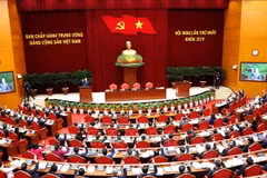 Lors du 14e Congrès national du Parti communiste du Vietnam. Photo : VNA