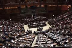 Vue générale d'une session du Parlement italien à Rome. Photo : Agence Anadolu