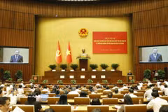 Le secrétaire général et président To Lam prononce un discours lors de la Conférence sur la diffusion de la Résolution n° 06-NQ/TW. Photo : VNA