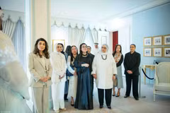 Au Musée du Palais Al-Salam, restauré et rouvert en 2019, les deux épouses ont découvert un espace emblématique de la culture koweïtienne. Photo baoquocte.vn