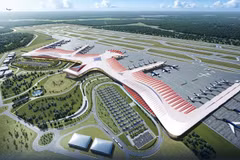 Vue d'ensemble du projet de l'aéroport international de Phu Quôc. Photo: VNA