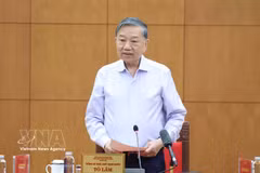 Le secrétaire général du Parti communiste du Vietnam et président de la République, To Lam, s'exprime. Photo: VNA