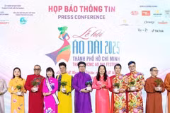 La 11e Fête de l'ao dài (tunique traditionnelle vietnamienne) de Ho Chi Minh-Ville 2025 se déroule du 1er au 9 mars,. Photo : VNA