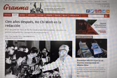 Capture d'écran du journal Granma.