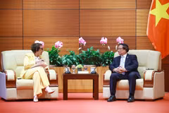 Le Premier ministre Pham Minh Chinh rencontre Rebeca Grynspan, Secrétaire générale de la CNUCED. Photo : VNA