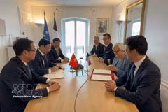 Panorama de l'entretien. Photo: VNA