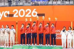  le Vietnam décroche sa troisième médaille d’or grâce au sepak takraw féminin. Photo : VNA