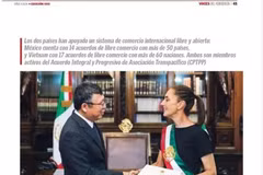 Photo de l'ambassadeur vietnamien Nguyen Van Hai et de la présidente mexicaine Claudia Sheinbaum sur Voces Del Periodista. Capture d'écran/VNA