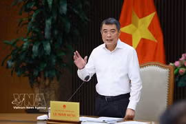 Le Premier ministre Le Minh Hung s'exprime. Photo: VNA
