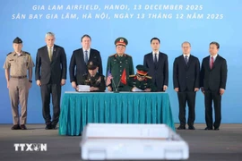 Cérémonie de signature pour le 171e rapatriement des ossements de militaires américains. Photo: VNA