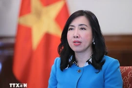 La vice-ministre vietnamienne des Affaires étrangères, Le Thi Thu Hang. Photo : VNA