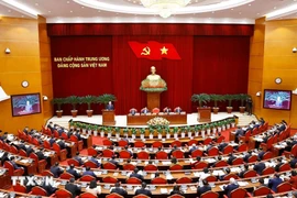 Séance d'ouverture du 13e Plénum du Comité central du Parti communiste du Vietnam. (Photo : VNA)