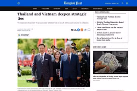 Bangkok News rapporte : « La Thaïlande et le Vietnam renforcent leurs relations stratégiques.» Photo : VNA