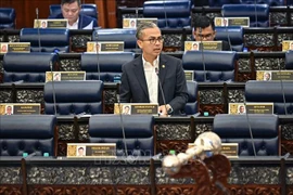 Le ministre des Communications, Fahmi Fadzil, s'exprime devant le Parlement malaisien. Photo : VNA