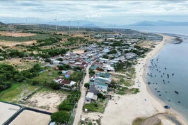 Le hameau de Vinh Truong, commune de Phuoc Dinh, district de Thuan Nam, province de Ninh Thuan (Centre), se trouve dans la zone désignée pour le projet de centrale nucléaire de Ninh Thuân. Photo : VNA 