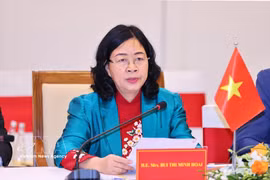 Bui Thi Minh Hoai, membre du Bureau politique, secrétaire du Comité central du Parti et présidente du Comité central du Front de la Patrie du Vietnam (FPV). Photo: VNA