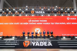 Le 1er mars, YADEA Vietnam a inauguré, pour la première phase, son usine intelligente située dans la zone industrielle de Tan Hung, à Bac Ninh. Photo : VNA
