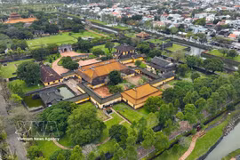 Le palais Dien Tho (situé dans la Cité impériale de Hue) était la résidence des impératrices douairières et de la grande impératrice douairière à cette époque. Il constitue l’un des joyaux architecturaux les mieux conservés jusqu’à nos jours. Photo : VNA
