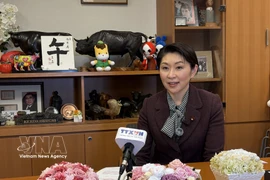 La présidente de l'Alliance parlementaire d'amitié Japon-Vietnam, Obuchi Yuko, a accordé une interview à la VNA. Photo: VNA