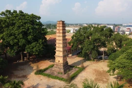 La tour Binh Son est la plus haute tour en terre cuite de la dynastie des Tran qui subsiste jusqu’aujourd'hui. Photo : Nguyen Thao - VNA
