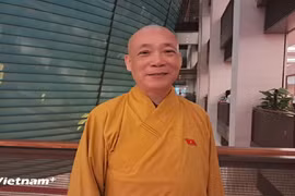 Le vénérable Thich Bao Nghiem, vice-président du Conseil d'administration de l'Église bouddhique du Vietnam, président du Conseil d'administration de l'Église bouddhique du Vietnam à Hanoi, député de la ville de Hanoï. Photo : Vietnam+) 