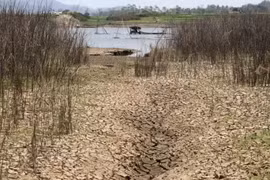 Vue du réservoir de Gajah Mungkur asséché pendant la saison sèche, dans le village de Gebang, district de Wonogiri, province de Java central (Indonésie), photo prise le 20 septembre 2023. Photo : Xinhua