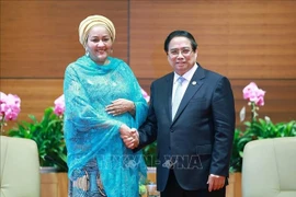 Le Premier ministre Pham MInh Chinh reçoit la vice-secrétaire générale des Nations Unies, Amina Mohammed. Photo :VNA