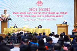 Le Premier ministre Pham Minh Chinh s'exprime. Photo: VNA