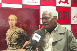 Le secrétaire général du Parti communiste indien (CPI), Doraisamy Raja. Photo: VNA