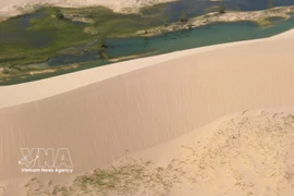 Les rafales de vent balayant le sable forment de magnifiques pentes aux motifs ondulés. Photo : VNA