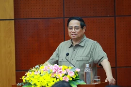 Le Premier ministre Pham Minh Chinh s'exprime. Photo: VNA