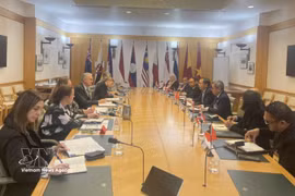 Lors de la séance de travail entre l'ACC et le ministère australien de l'Intérieur. Photo : VNA