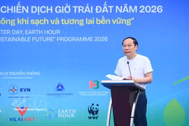 Le vice-ministre de l’Agriculture et de l’Environnement, Le Cong Thanh, s'exprime lors de l'événement. Photo : VNA,