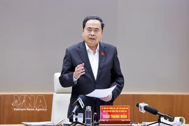 Le président de l'AN Tran Thanh Man s'exprime. Photo: VNA