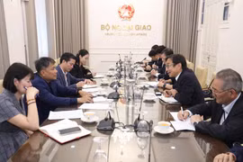 Panorama de la séance de travail. Photo : ministère des Affaires étrangères du Vietnam