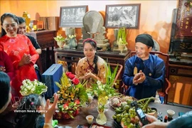 Un stand d’exposition lors de l’événement. Photo: VNA