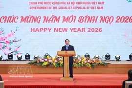 Le Premier ministre Pham Minh Chinh s'exprime. Photo: VNA