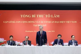 Le secrétaire général To Lam s'exprime. Photo: VNA