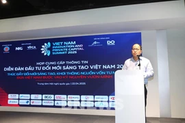 Le directeur du Centre national de l'innovation (NIC), Vu Quoc Huy s'exprime lors de l'événement. Photo : NIC