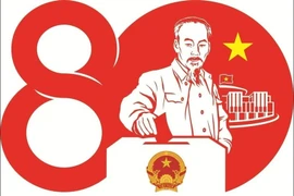 Logo commémoratif pour les 80 ans des premières élections législatives au Vietnam. Photo : VNA