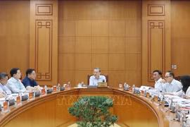 Le secrétaire général du Parti communiste du Vietnam (PCV), Tô Lâm travaille le 19 août, à Hanoï, avec le Comité central de pilotage des célébrations des grandes fêtes nationales et des événements historiques importants pour 2023-2025. Photo : VNA