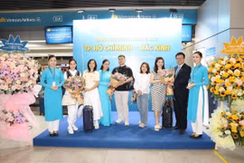La compagnie aérienne nationale du Vietnam, Vietnam Airlines, inaugure une ligne directe entre Pékin et Hô Chi Minh-Ville le 30 mars. Photo : VNA