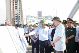 Le secrétaire général du Parti Tô Lâm inspecte les efforts de reconstruction à Thai Nguyên après le passage de la tempête. Photo: VNA