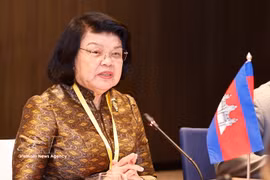 La présidente de l'Assemblée nationale du Cambodge, Samdech Khuon Sudary. Photo: VNA