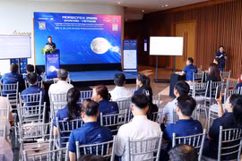 Lors de la conférence de presse sur le prochain Forum sur la technologie, l’innovation et l’approvisionnement destiné au secteur de l’hôtellerie et du tourisme. Photo : VNA